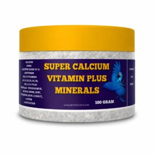 Super Bird Calcium All in 1 Multi Vitamin Plus Mineral Powder 100 Gram for Parrots
