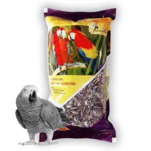 Adult Dry Bird Food Imported Large Size Sunflower Seeds For Gray Parrot;Indian Parrot; Macaw;Cockatoo And Exotic Birds (450G), 1 Coun